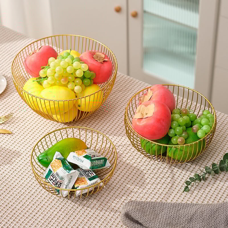 Плодова чиния в скандинавски стил, метален арт дизайн, настолен съд за закуски, 2023 г. пускане, първокласно качество