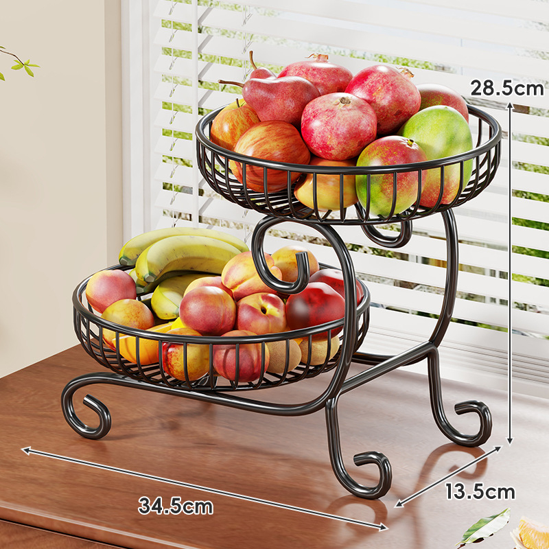 MUGG Метален многоетажен поднос за плодове за маса — модерен минималистичен стил, мрежест дизайн
