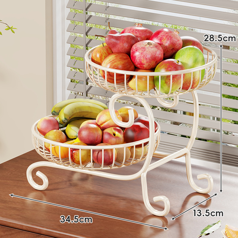 MUGG Метален многоетажен поднос за плодове за маса — модерен минималистичен стил, мрежест дизайн