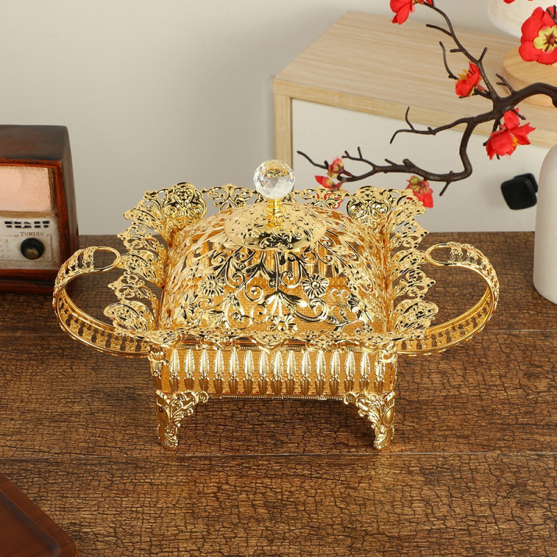 Euroopa stiilis kaanealusega puuviljaplaat, rauast käsitöö, kerge luksus kodukaunistuseks