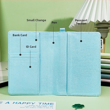 Passi ja kaartide organiseerija — Integreeritud kaarditugi, Kanvasist säilitamiskott reisidel, Unisex (Yi Jin bränd, linna lihtsus, 2025 kevad)