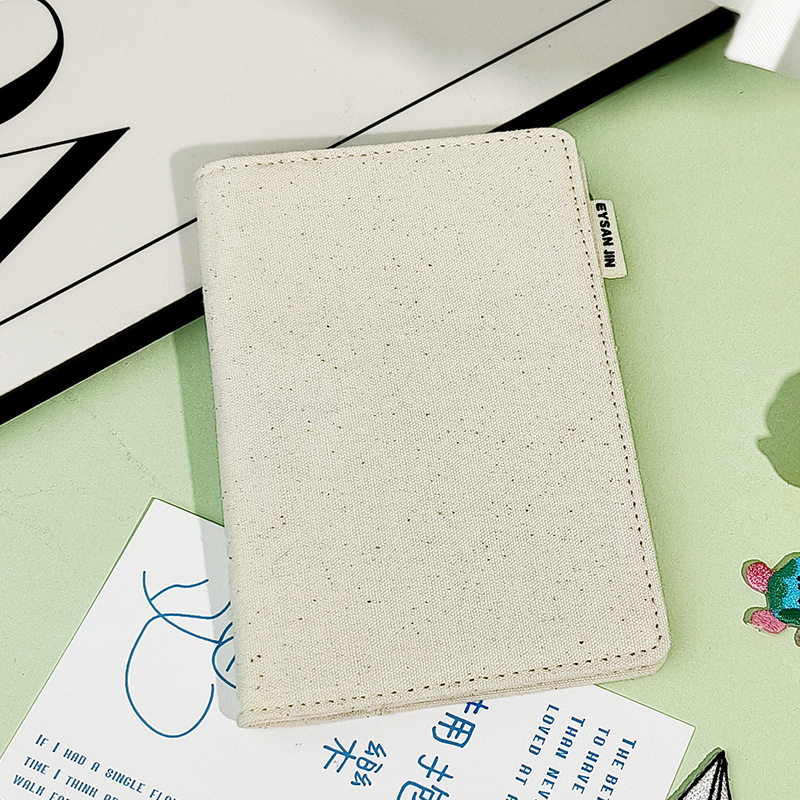 Passi ja kaartide organiseerija — Integreeritud kaarditugi, Kanvasist säilitamiskott reisidel, Unisex (Yi Jin bränd, linna lihtsus, 2025 kevad)