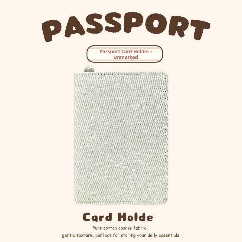 Passi ja kaartide organiseerija — Integreeritud kaarditugi, Kanvasist säilitamiskott reisidel, Unisex (Yi Jin bränd, linna lihtsus, 2025 kevad)