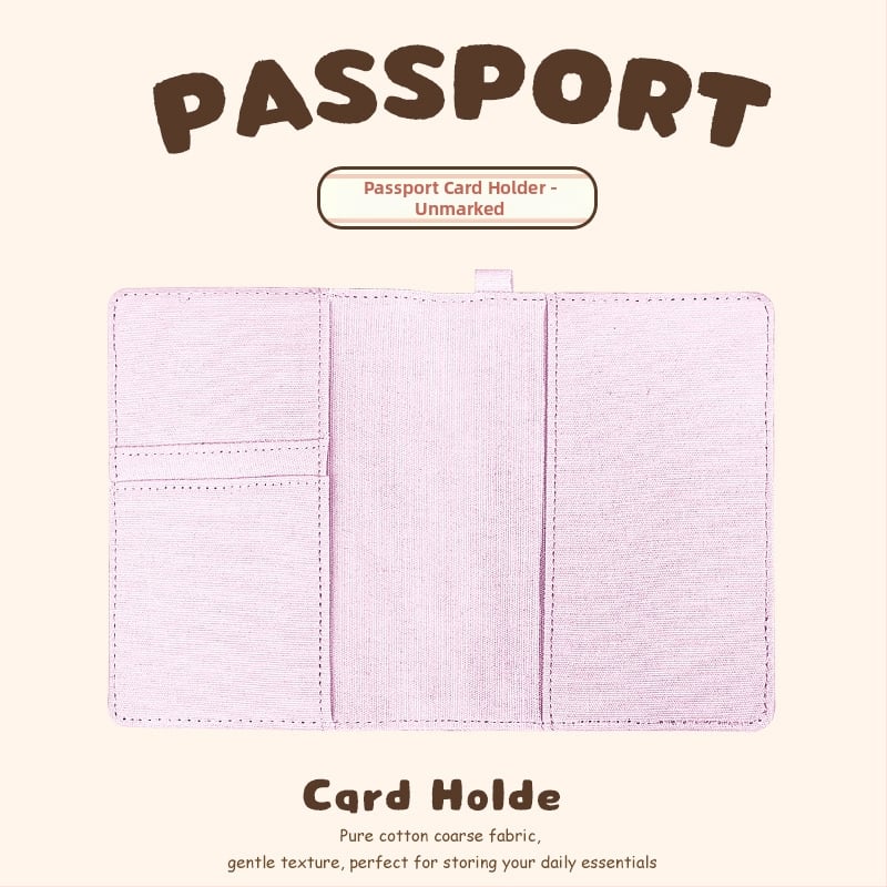 Passi ja kaartide organiseerija — Integreeritud kaarditugi, Kanvasist säilitamiskott reisidel, Unisex (Yi Jin bränd, linna lihtsus, 2025 kevad)