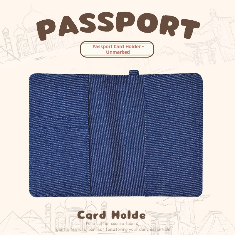 Passi ja kaartide organiseerija — Integreeritud kaarditugi, Kanvasist säilitamiskott reisidel, Unisex (Yi Jin bränd, linna lihtsus, 2025 kevad)