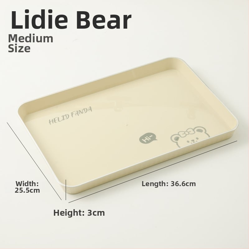 PET ruudukujuline teealus, Little Bear seeria, karu pere muster, laserpind, logotüübi trükkimine võimalik, kohandatav