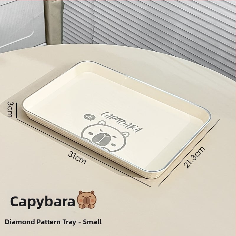 PET ruudukujuline teealus, Little Bear seeria, karu pere muster, laserpind, logotüübi trükkimine võimalik, kohandatav