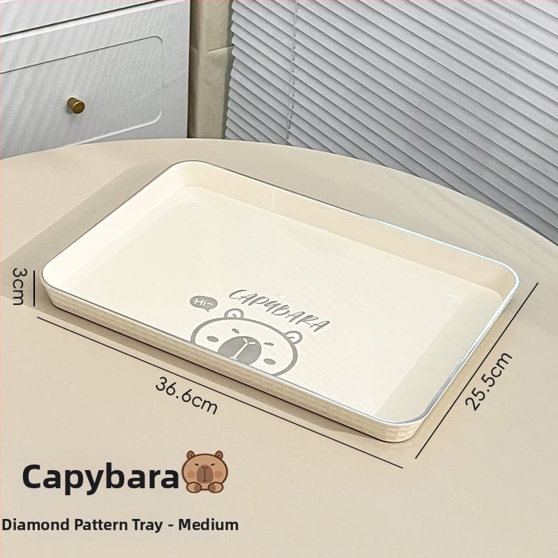 PET ruudukujuline teealus, Little Bear seeria, karu pere muster, laserpind, logotüübi trükkimine võimalik, kohandatav