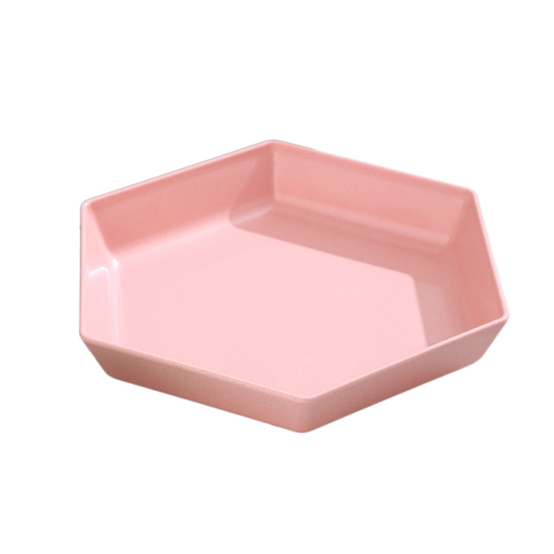 Hexagoninis didelis vaisių padėklas Naujiesiems Metams – namų svetainė, kavos staliukas, užkandžių padėklas, plastikas, pritaikymas galimas, stilius Light Luxury, prekės ženklas McInch/Mingsket