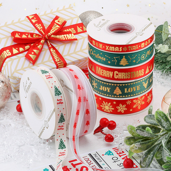 Chu yan Kalėdų kaspinas — DIY dekoratyvinė juostelė dovanoms įvynioti, švenčių dekoravimui