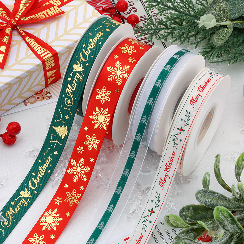 Chu yan Kalėdų kaspinas — DIY dekoratyvinė juostelė dovanoms įvynioti, švenčių dekoravimui