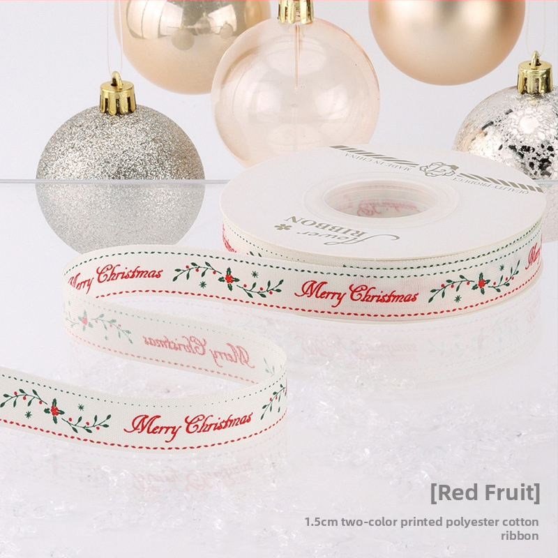 Chu yan Kalėdų kaspinas — DIY dekoratyvinė juostelė dovanoms įvynioti, švenčių dekoravimui