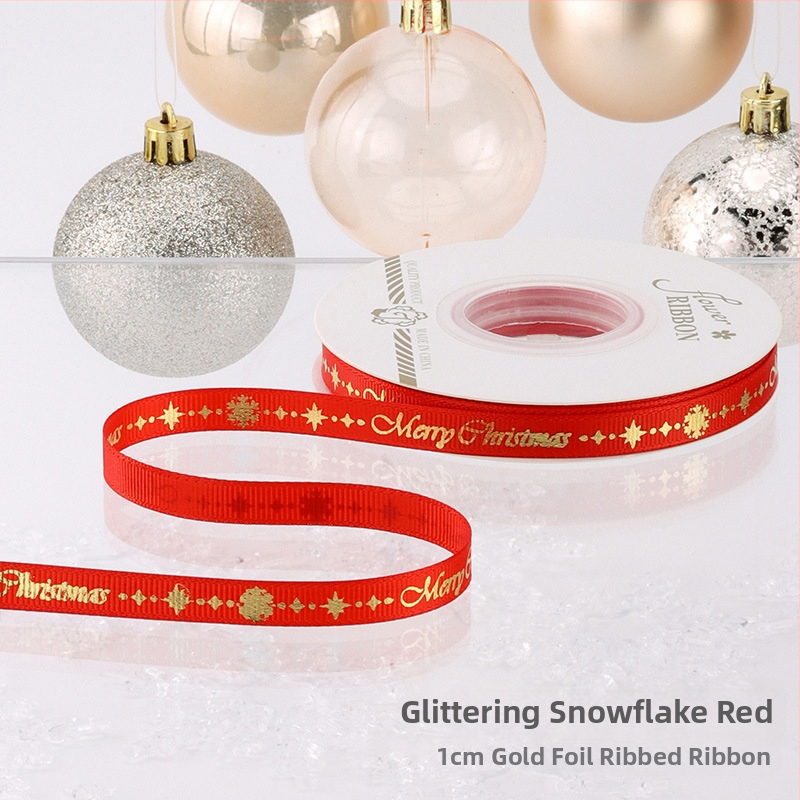 Chu yan Kalėdų kaspinas — DIY dekoratyvinė juostelė dovanoms įvynioti, švenčių dekoravimui