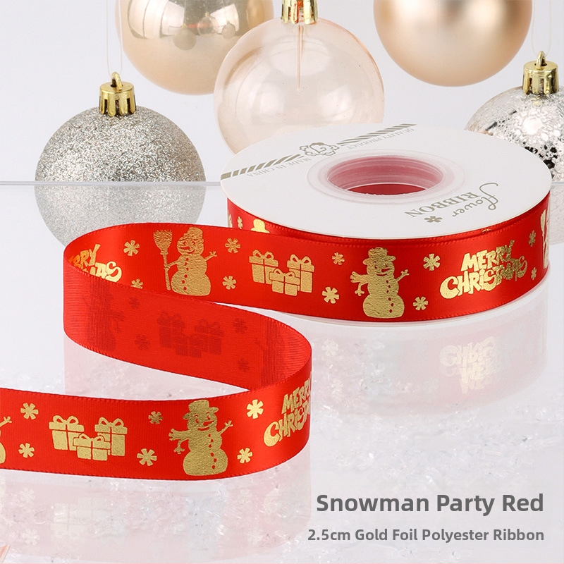 Chu yan Kalėdų kaspinas — DIY dekoratyvinė juostelė dovanoms įvynioti, švenčių dekoravimui