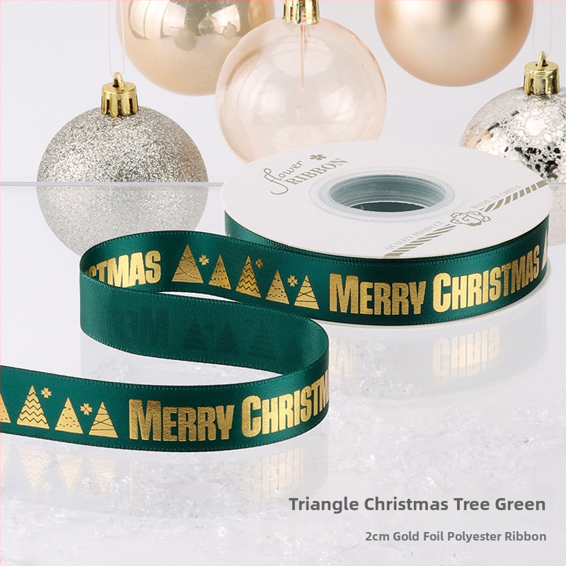 Chu yan Kalėdų kaspinas — DIY dekoratyvinė juostelė dovanoms įvynioti, švenčių dekoravimui