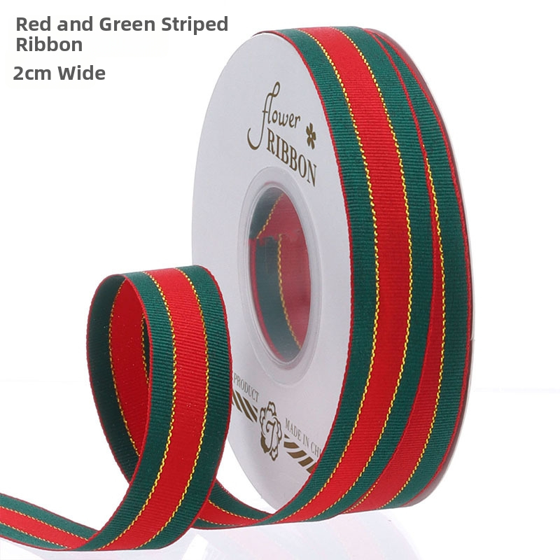 Chu yan Kalėdų kaspinas — DIY dekoratyvinė juostelė dovanoms įvynioti, švenčių dekoravimui