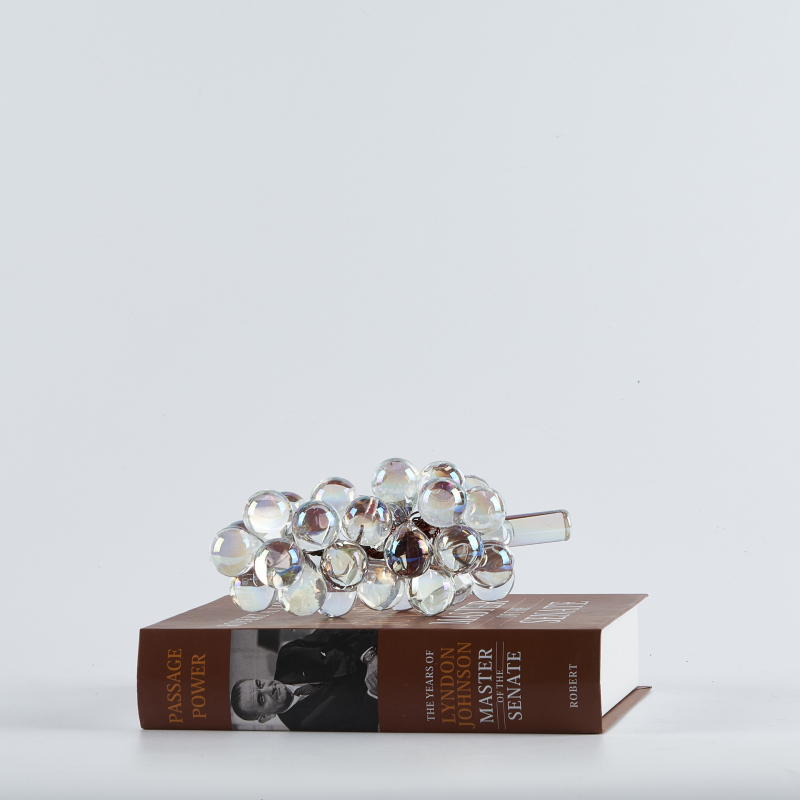 Stikla vīnogu formas dekoratīvs elements, Nordic Light Luxury stils, elektroplating pārklājums, pielāgota apstrāde