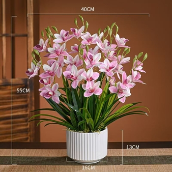 Букет орхидеи от пластмаса PVC за домашна декорация и реквизит за снимки