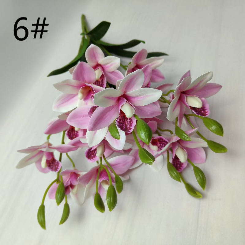 Букет орхидеи от пластмаса PVC за домашна декорация и реквизит за снимки