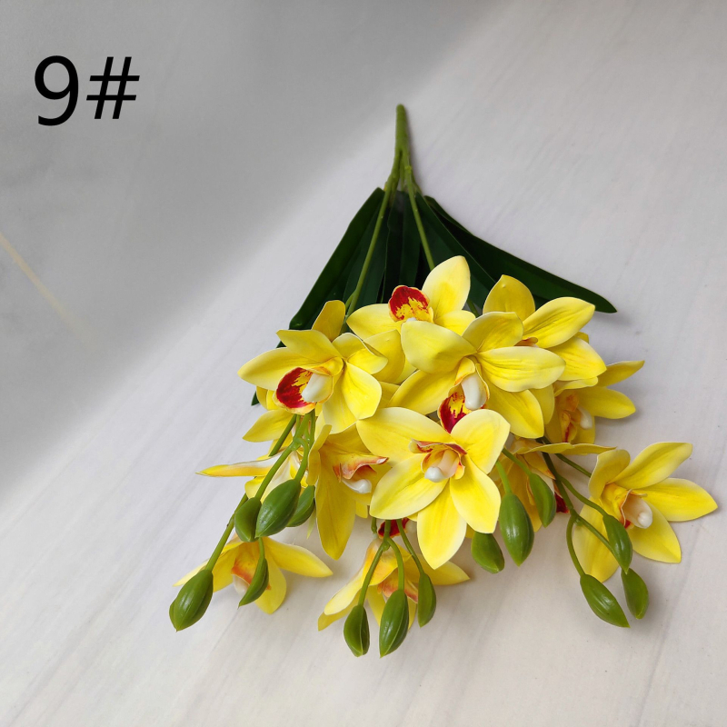 Букет орхидеи от пластмаса PVC за домашна декорация и реквизит за снимки