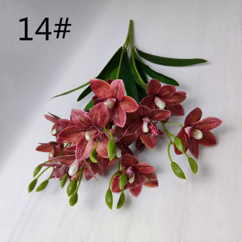 Букет орхидеи от пластмаса PVC за домашна декорация и реквизит за снимки