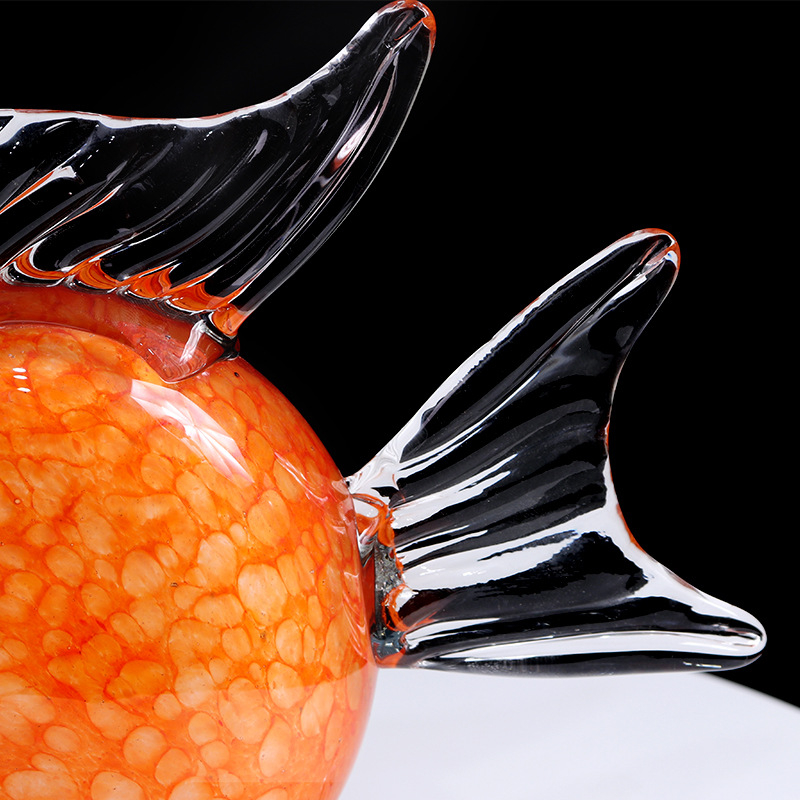 Kiss Fish stikla dekors – mūsdienīgs Jaunās Ķīnas stil, stikla materiāls, mārketinga dāvana, Ziemassvētku dāvana, zīmols Yajun