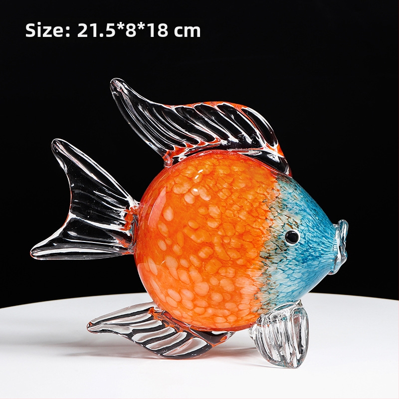 Kiss Fish stikla dekors – mūsdienīgs Jaunās Ķīnas stil, stikla materiāls, mārketinga dāvana, Ziemassvētku dāvana, zīmols Yajun