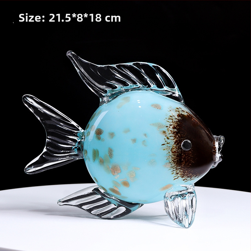 Kiss Fish stikla dekors – mūsdienīgs Jaunās Ķīnas stil, stikla materiāls, mārketinga dāvana, Ziemassvētku dāvana, zīmols Yajun