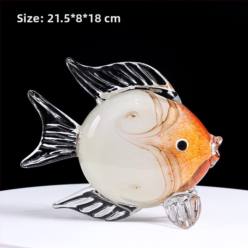 Kiss Fish stikla dekors – mūsdienīgs Jaunās Ķīnas stil, stikla materiāls, mārketinga dāvana, Ziemassvētku dāvana, zīmols Yajun