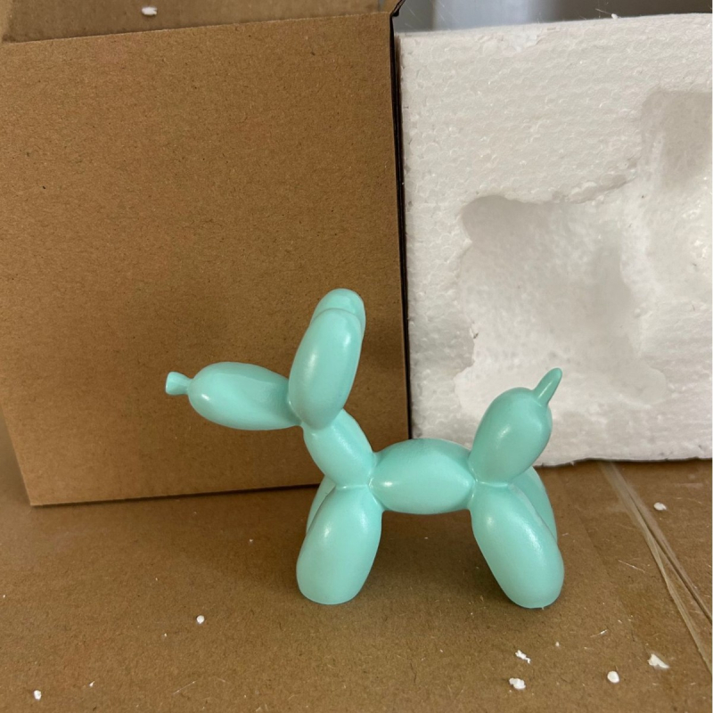 Декоративна скулптура балонено куче от смола, анимационен стил, марка Looking for rhyme; подарък за нов дом, пътуване, парти.