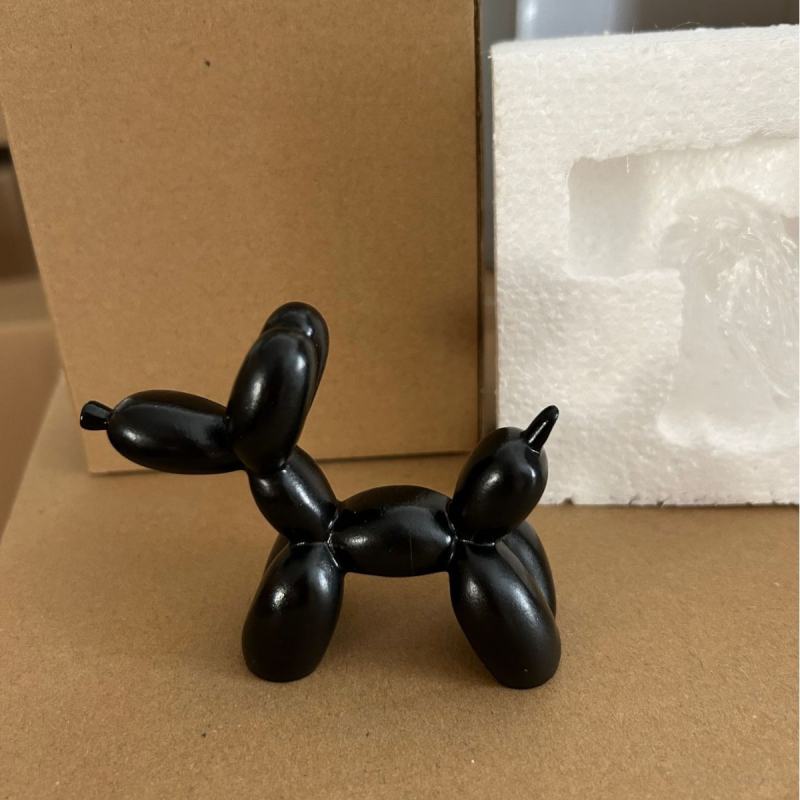 Декоративна скулптура балонено куче от смола, анимационен стил, марка Looking for rhyme; подарък за нов дом, пътуване, парти.