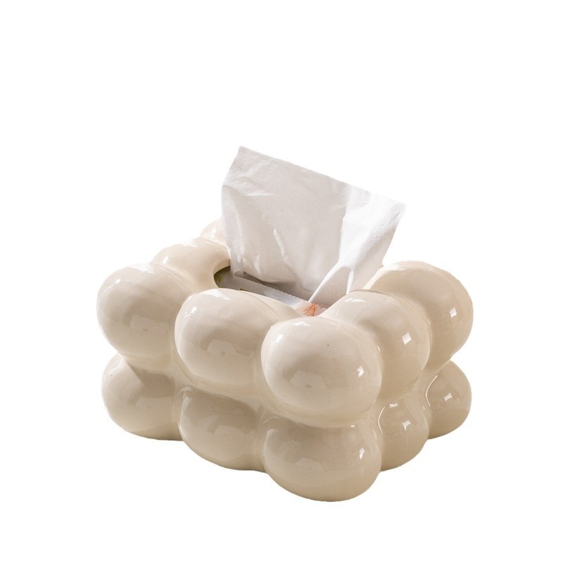 Keramikas salvetņu kārbiņa, dekoratīvs galda aksesuārs, mūsdienīgs minimālisma stils, dzīvojamā istaba un guļamistaba