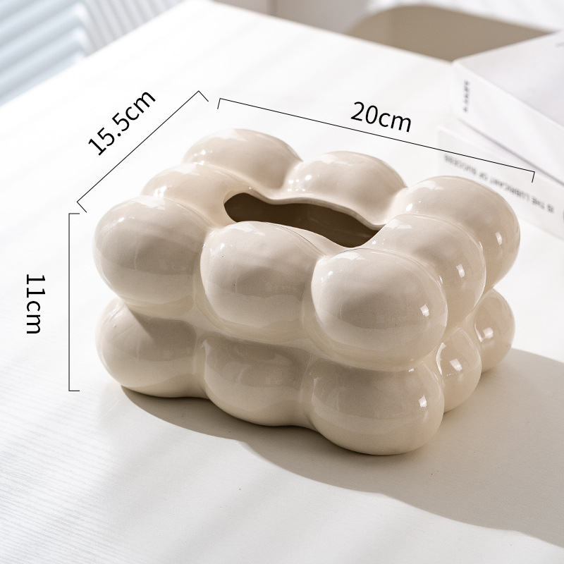 Keramikas salvetņu kārbiņa, dekoratīvs galda aksesuārs, mūsdienīgs minimālisma stils, dzīvojamā istaba un guļamistaba