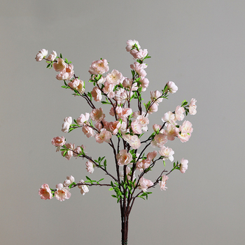 Изкуствен букет прасковени цветя – висококачествена изработка, коприна, за сватби, на открито, реквизит за снимки и домашен декор