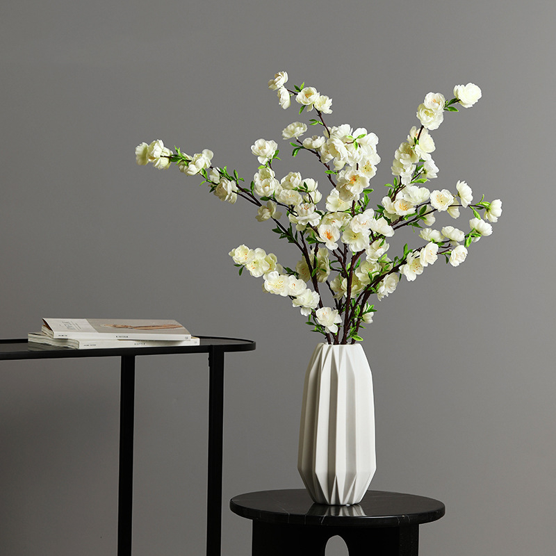 Изкуствен букет прасковени цветя – висококачествена изработка, коприна, за сватби, на открито, реквизит за снимки и домашен декор