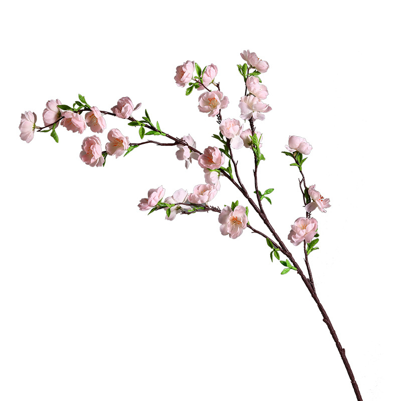 Изкуствен букет прасковени цветя – висококачествена изработка, коприна, за сватби, на открито, реквизит за снимки и домашен декор