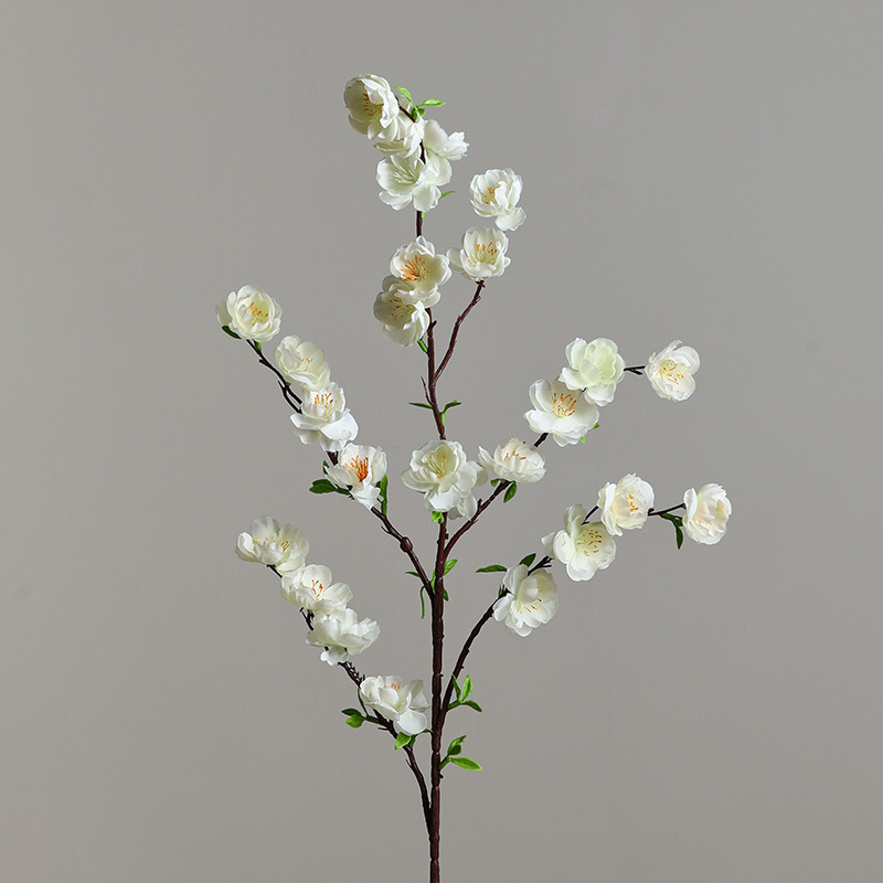 Изкуствен букет прасковени цветя – висококачествена изработка, коприна, за сватби, на открито, реквизит за снимки и домашен декор