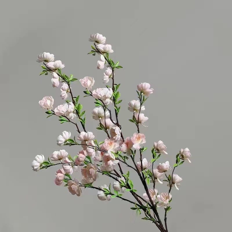 Изкуствен букет прасковени цветя – висококачествена изработка, коприна, за сватби, на открито, реквизит за снимки и домашен декор