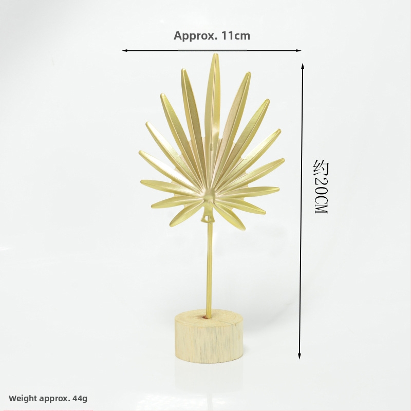 Ins-stila dzelzs ginkgo lapas dekors priekš ieejas, viesistabai, vīna skapim un birojai; metāls, elektroplatinga apdare, mūsdienīgs vienkāršs stils