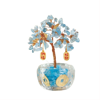 Bagātības koks – metāla, roku darbs dekors ķīniešu stilā automašīnām, galdam un mājām