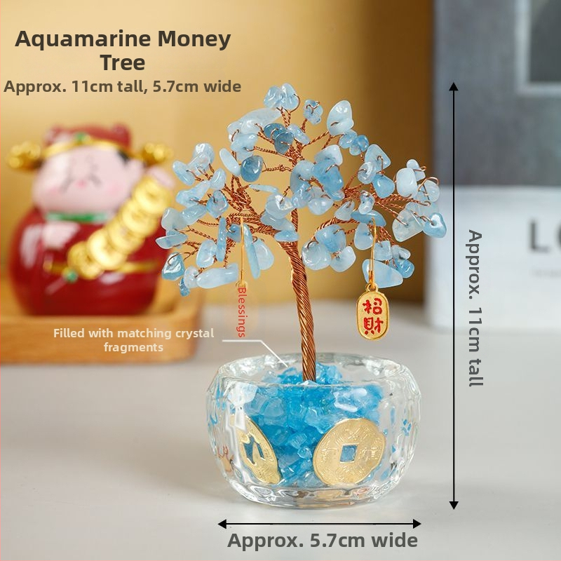 Bagātības koks – metāla, roku darbs dekors ķīniešu stilā automašīnām, galdam un mājām