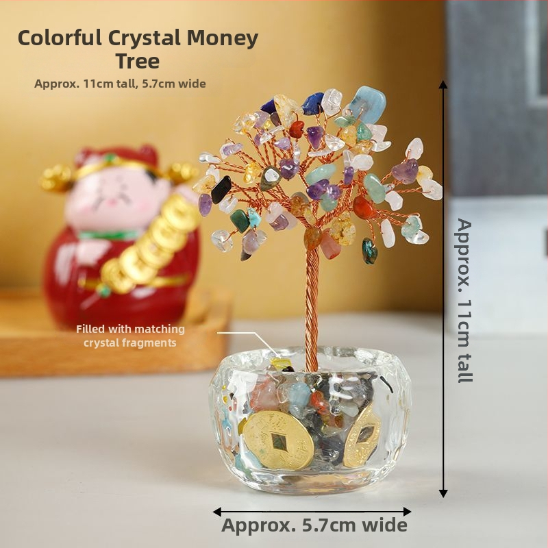 Bagātības koks – metāla, roku darbs dekors ķīniešu stilā automašīnām, galdam un mājām