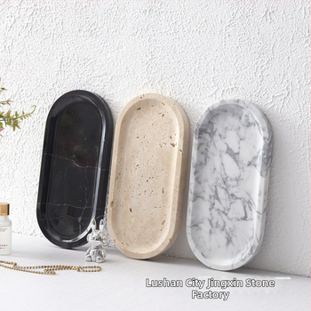 Aromaterapeutiline taldrik loodusliku marmoriaga, käsitöö, poleeritud pinnaga kate, kerge luksuse stiil, ehete kuvamiseks lauale
