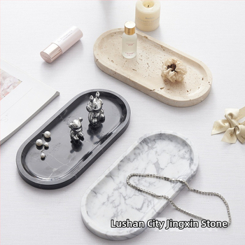 Aromaterapeutiline taldrik loodusliku marmoriaga, käsitöö, poleeritud pinnaga kate, kerge luksuse stiil, ehete kuvamiseks lauale