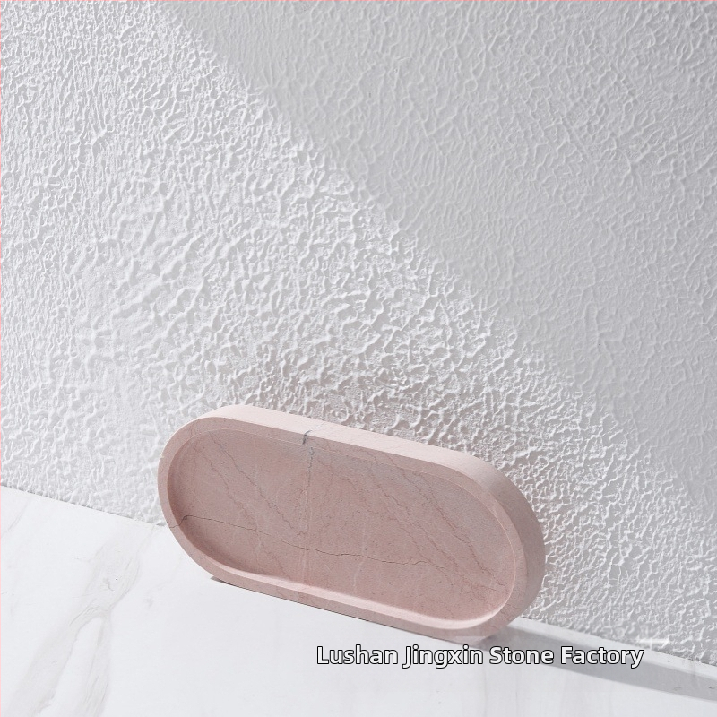 Aromaterapeutiline taldrik loodusliku marmoriaga, käsitöö, poleeritud pinnaga kate, kerge luksuse stiil, ehete kuvamiseks lauale