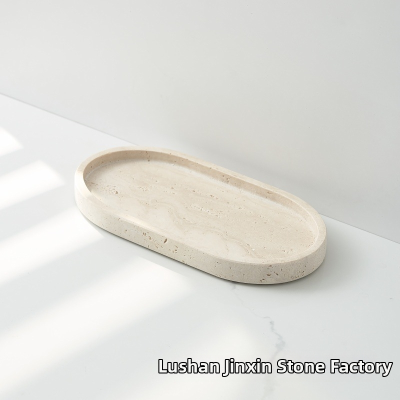 Aromaterapeutiline taldrik loodusliku marmoriaga, käsitöö, poleeritud pinnaga kate, kerge luksuse stiil, ehete kuvamiseks lauale