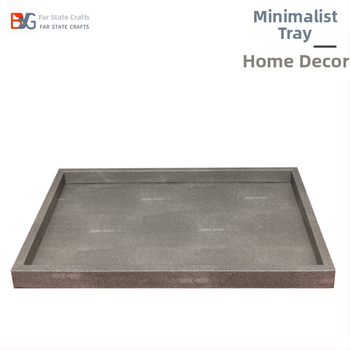 Elutoa dekoratiivne taldrik — lihtne ristkülikukujuline disain, Uus Hiina stiil, käsitöö; materjalid: puit, nahk, samet; pind: muu; pakkimine: kartongpakend