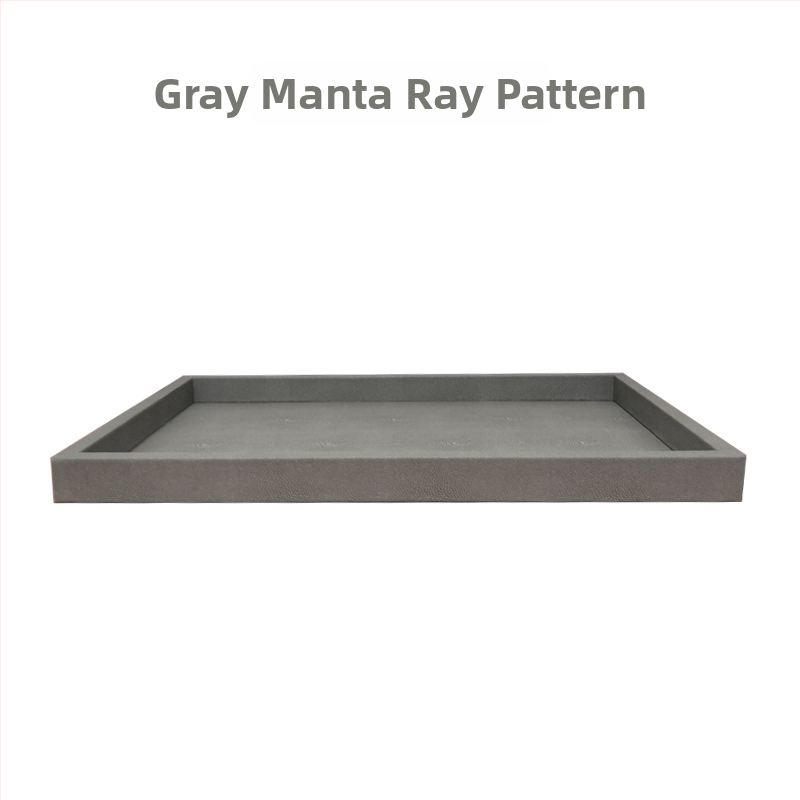 Elutoa dekoratiivne taldrik — lihtne ristkülikukujuline disain, Uus Hiina stiil, käsitöö; materjalid: puit, nahk, samet; pind: muu; pakkimine: kartongpakend