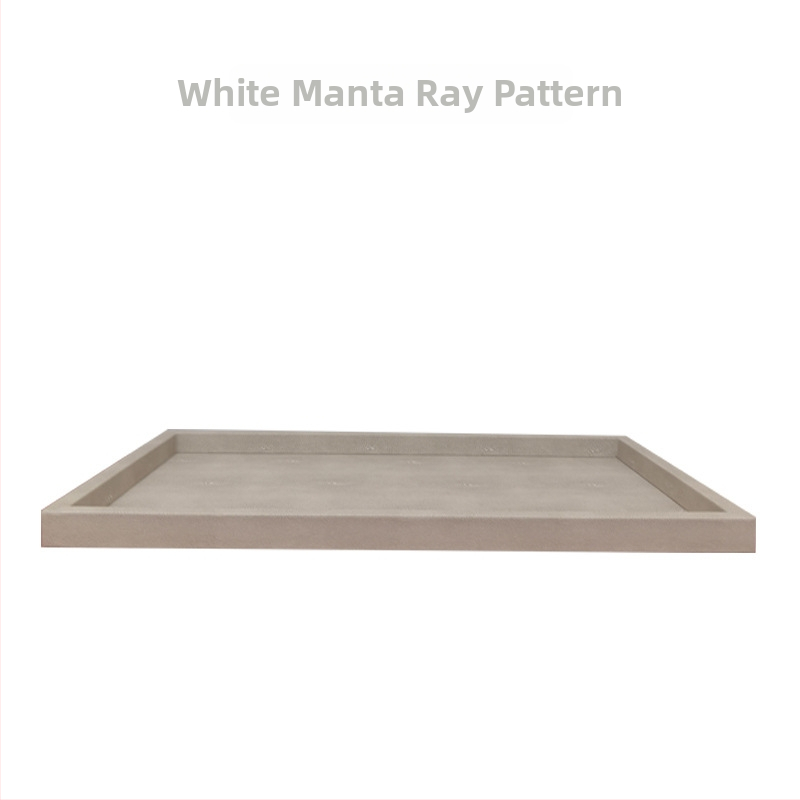 Elutoa dekoratiivne taldrik — lihtne ristkülikukujuline disain, Uus Hiina stiil, käsitöö; materjalid: puit, nahk, samet; pind: muu; pakkimine: kartongpakend