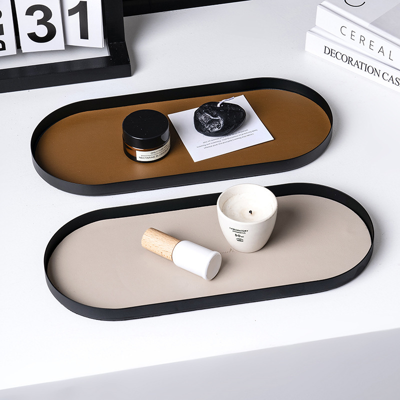 Metallist dekoratiivne kandik laua hoiustamiseks, ovaalne kuju, kaasaegne minimalistlik stiil, kohandatav